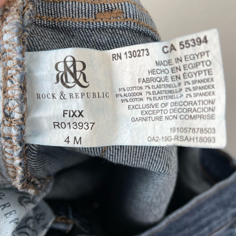 Rock & Republic Fox Stretch Skinny Jeans Size 4R EUC - Picture 4 of 6